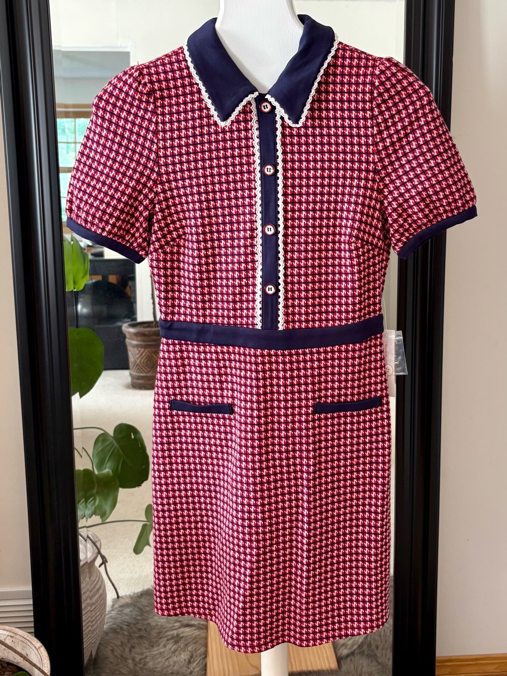 MODCLOTH Red White & Blue Short Sleeve Dress